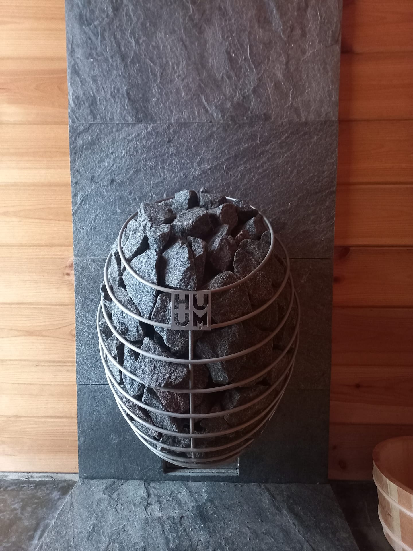 Sauna heater close-up